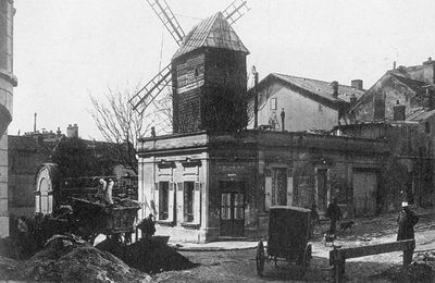 Montmartre : Le Radet et le restaurant "Le Moulin de la Galette"