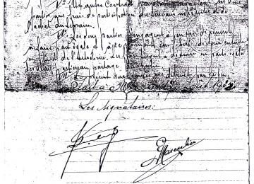 Contrat du 17 août 1925 entre Gaston Masculier et Richard Berg (Nom d'emprunt à la demande des héritiers). (partie verso).