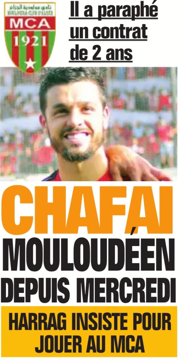 Farouk Chafai revient au Mouloudia son Club formateur 