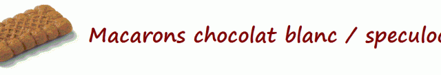 Macarons chocolat blanc / speculoos