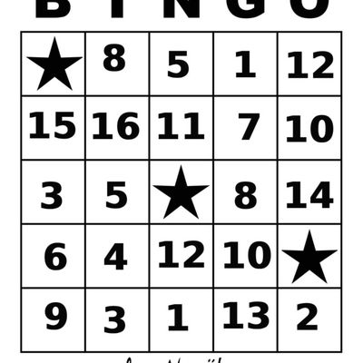 Bingo de Noël sur le forum "À vos Cartes" # 1