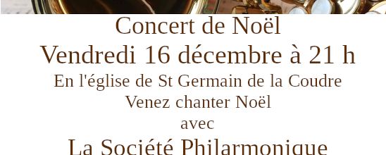Concert de Noël à St Germain de la Coudre