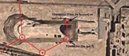 Quatre salles souterraines au niveau du Sphinx. (Google Earth) (28 janvier 2014) (Albert Fagioli)