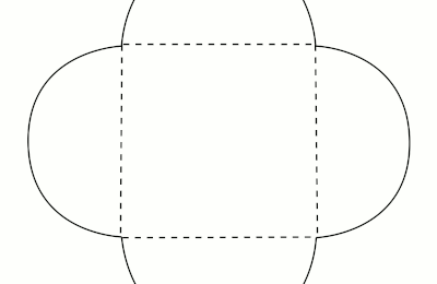 Carte fleur avec son gabarit