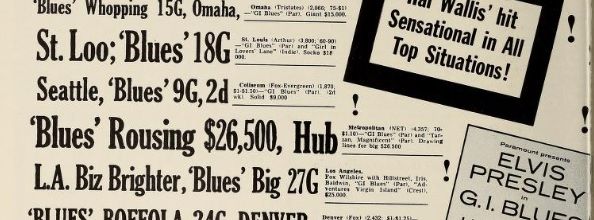 BOX OFFICE USA DU 23 NOVEMBRE 1960 AU 29 NOVEMBRE 1960