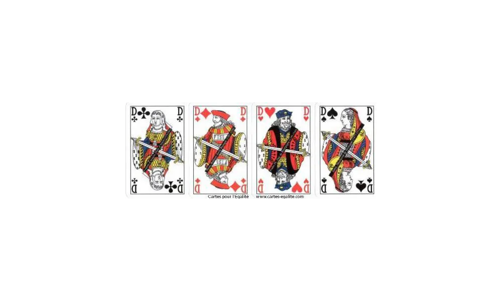 Cartes à jouer paritaires F/H