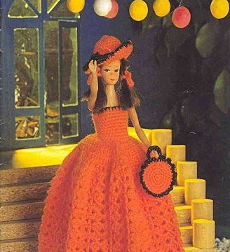 Robe,chapeau, sac pour Barbie (n°12)