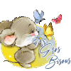 gif animé, blinkie,BISOUS,signature animee
