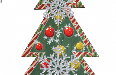 Tube de sapin de Noël en bois (render-image)