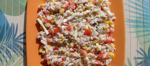Salade de riz composée