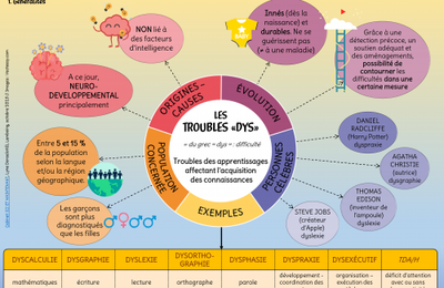 Carte mentale TROUBLES DYS 1 : GÉNÉRALITÉS
