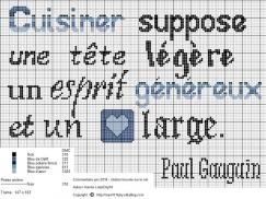 Paul Gauguin a dit : "Cuisiner....."(1)
