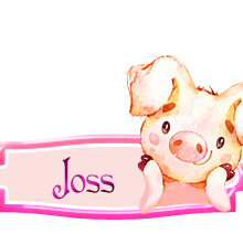 723- Petit cochon rose - signature, gif animé, blinkie