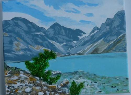 Peinture: le lac de Crop