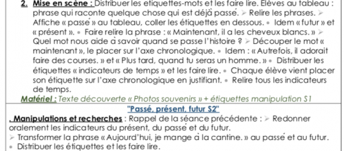 Conjugaison 2 : « Passé, présent, futur » (CE1)