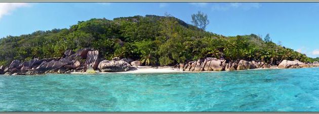 La presqu'île "Au Morne" entre Anse Badamier et Anse la Farine - Praslin - Seychelles
