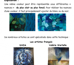 Une technique artistique - les nuances de couleur