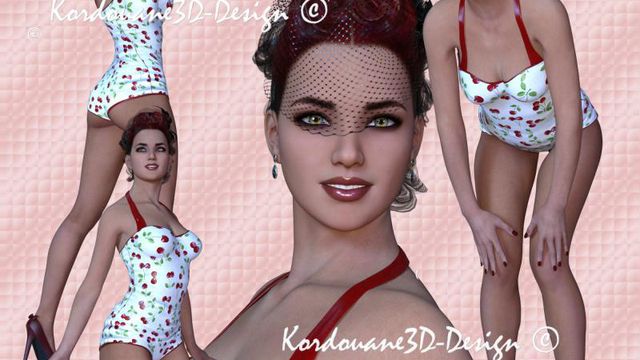 Amarelle (tube femme pinup-png)