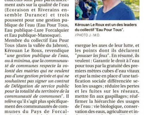 *Mobilisons nous pour une gestion publique de l'eau !