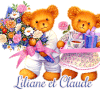 629 - couple ours - blinkie, signature, fleur, petit déjeuner