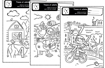 Coloriages de 0 à10