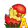 Alphabet poussin de pâques