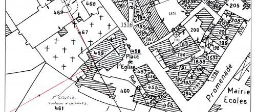 Plan de masse présenté à Mr le maire d'Alet-les-Bains, avant les recherches du 8 août 2013. (Plan réalisé à distance depuis son domicile) (Albert Fagioli)