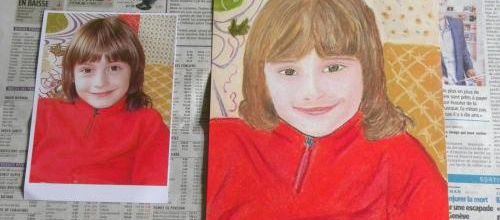 Portrait de Max aux pastels secs