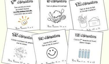 Cartes pour calendrier de l'avent