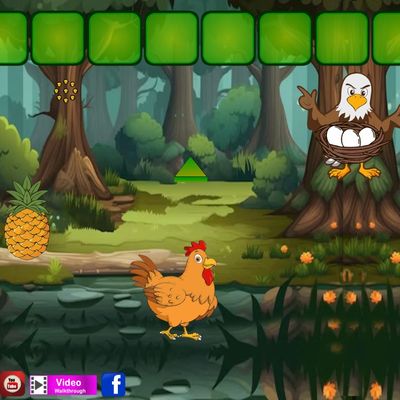 Poultry protects her eggs soluce