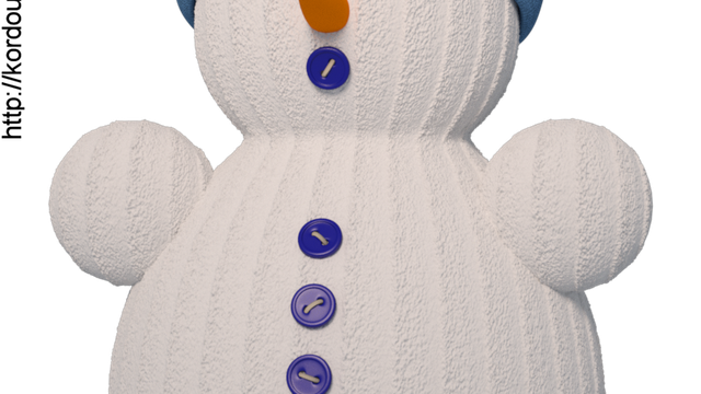 Tube de petit bonhomme de neige (render)
