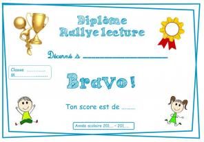 Diplôme rallye lecture