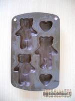 Nounours chocolat lait cœur chocolat blanc & crêpe dentelle
