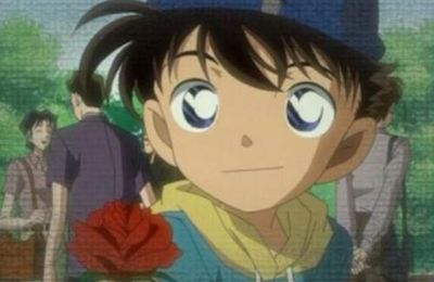 Kaito petit tenant une rose