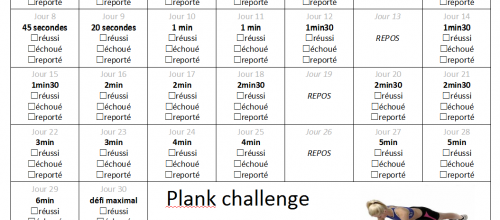 Plank challenge: se gainer pour l'été!