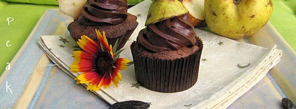Cupcakes gourmands : Chocolat, tonka, poire