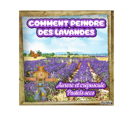 Dessin et peinture - vidéo 4511 : Comment peindre des lavandes à l'aurore et au crépuscule ? - Pastels secs.