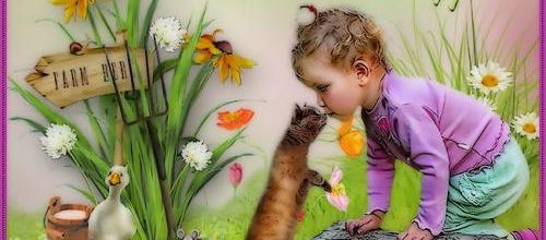  L'enfant et le chat .