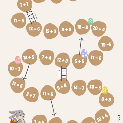 Jeu de calculs de Pâques