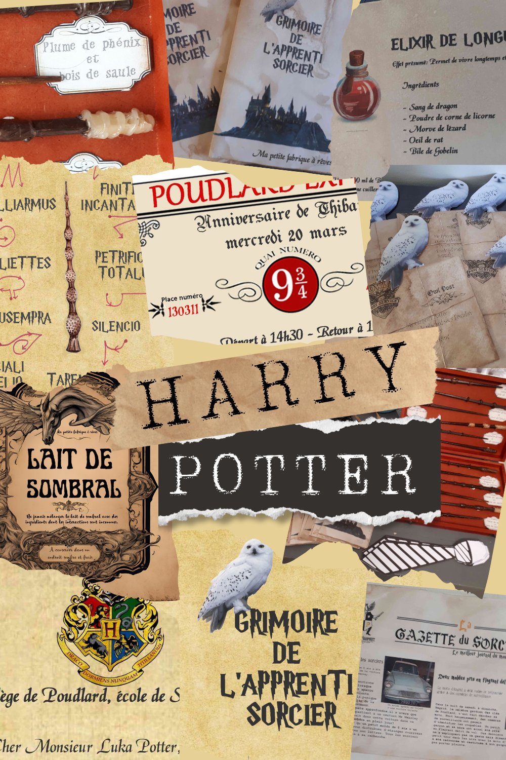 Harry Potter à imprimer gratuit anniversaire