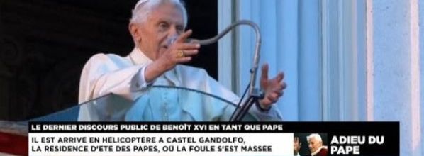 VIDEO - EN DIRECT - Benoît XVI à la foule : "Je ne serai plus pape mais un pèlerin"