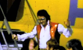 Elvis at Fresno Air Terminal, 1973