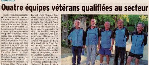 Dauphiné : Vétérans  du 20 mai 2017