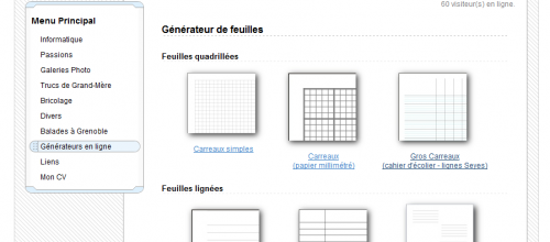 Un générateur de feuilles