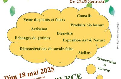 La 25ème Foire aux graines , jardin et nature en Châtillonnais vous attendra le 18 mai à Recey sur Ource
