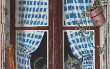 Le chat à la fenêtre presque fini