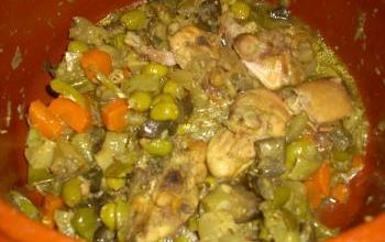 *Poulet : Tajine de poulet citron confit et olives vertes*