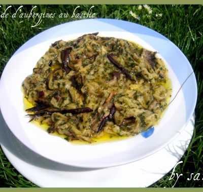 Salade d’aubergines au basilic
