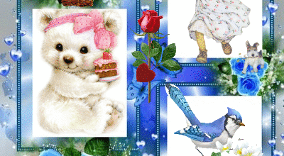 CADRE FLEURS ANIMAUX