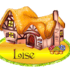 737 - Chaumière, maison - signature, blinkie, gif animé